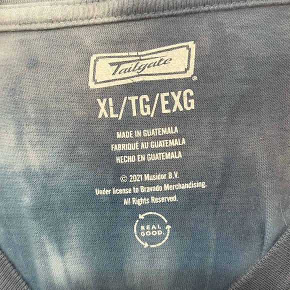 Rolling Stones Band Tee Tie Dye Blue / White  Men’s Sz XL - Picture 3 of 3